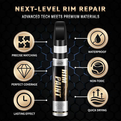 Dark Gun Gray Rim Touch Up Paint, Efficient Car Wheel Scratch Repair for Tesla Model Y 3 X S, Quick and Easy Remover Curb Rash, Color Accurate, Long lasting, Two in One, Resists Water, Uv Rays
