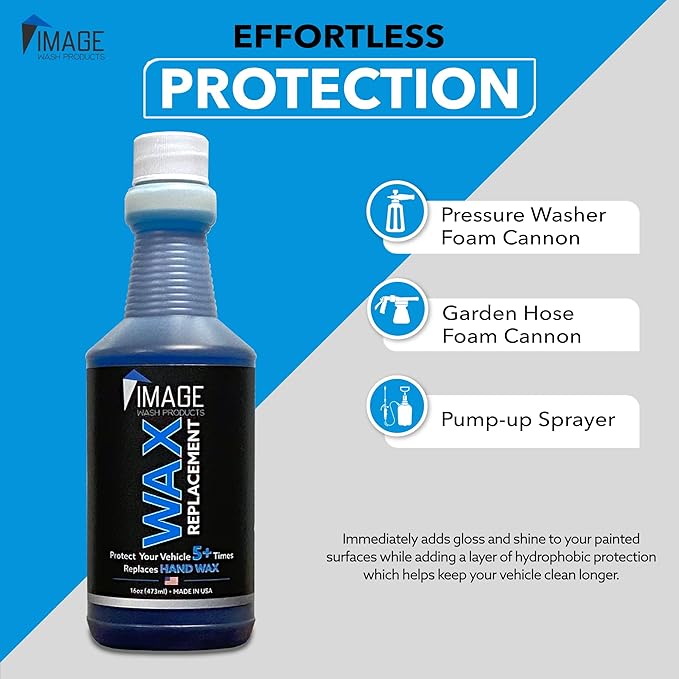 Image Wash Products Wax Replacement (Foamable) - Protectant for Trucks/RV's/Cars/Boats/Trailers/Equipment. ((16 Fl Oz (Pack of 1)))