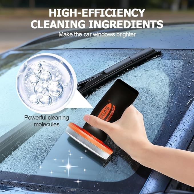 2025 Handheld Glass Oil-Film Remover, New Upgrade Emulsion Cleaner Glass Cleaning Board, Automotive Oil Film Cleaning Brush for Car Windows (2)