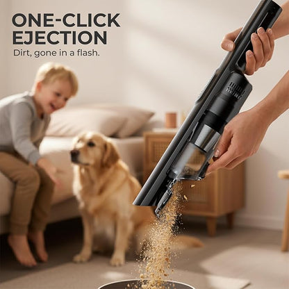 Apical Life Cordless Handheld Vacuum Cleaner, 13000Pa Strong Suction, Mini Vacuum with Charging Dock, 40 Mins Runtime, LED Light, HEPA Filter, One-Click Empty for Car Detailing and Home