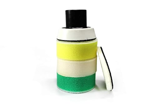 Maxshine 2” Foam Polishing Pads Kit | Includes 2” Wool, Cutting, Polishing & Finishing Pads with 2” Hook & Loop Backing Plate (5/8” Thread) | Detail Polishing Kit for Small & Hard-to-Reach Areas