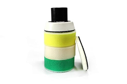 Maxshine 2” Foam Polishing Pads Kit | Includes 2” Wool, Cutting, Polishing & Finishing Pads with 2” Hook & Loop Backing Plate (5/8” Thread) | Detail Polishing Kit for Small & Hard-to-Reach Areas
