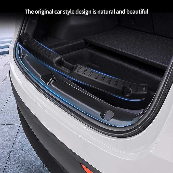 SHINELINERS New Upgrade Rear Bumper Guard for Tesla Model Y Juniper 2025-2026 ABS Material, Prevent Scratches, Easy Installation - Trunk Bumper Protector Accessories for Tesla Juniper