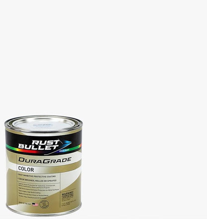 RUST BULLET DuraGrade Color - White - 1 Quart - Advanced Technology Corrossion Control, Rust Inhibitor & Protective Coating, Exceptional Adhesion, UV Resistant