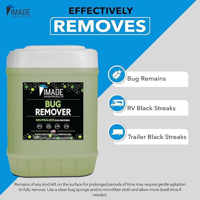 Image Wash Products Bug Remover – (5 Gallon) Best Bug Remover for Cars/Truck Exterior | Bug Cleaner for Vehicles, Car Bug Remover Spray, Bug Off Car Cleaner, Bug Wash for Cars
