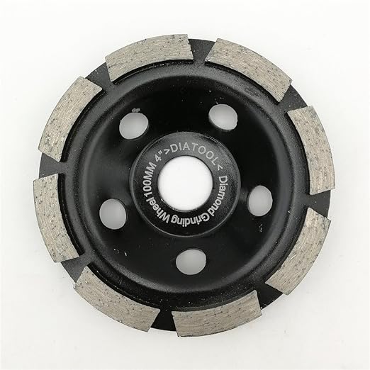 SHDIATOOL 4 Inch Single Row Diamond Grinding Cup Wheel for Concrete Granite Marble Masonry Brick Fits 5/8 Inch Arbor