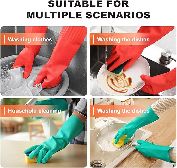 North Tower Long Dishwashing Gloves Length Rubber Reusable Resistant Platos Nitrile,Dishwashing Gloves