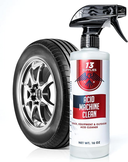 Heavy Duty Car Window Cleaner - Water Spot Remover for Cars, Oil Film Remover and Acid Machine Cleaner for Car Paint, Glass, and Metal, Multi-Purpose Hard Water Stain Remover for Car Detailing – 16 oz