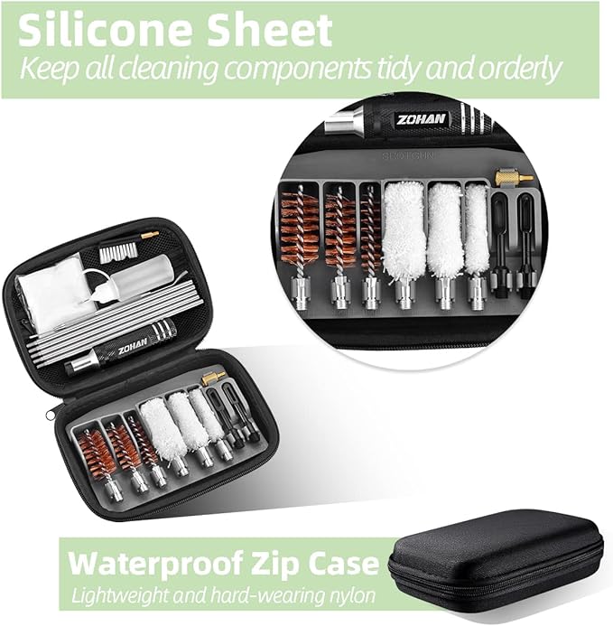 ZOHAN Shotgun Cleaning Kit for 12 Gauge,Shotgun Cleaner Supplies Gun Cleaning Kit with Gun Cleaning Brush