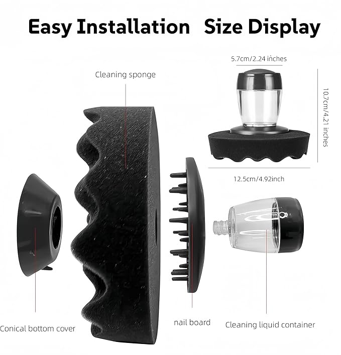 Flow Tire Shine Applicator,Reusable Car & Truck Tire Dressing Applicator,Works with All Tire Shine & Gels,Professional Car Detailing Tool