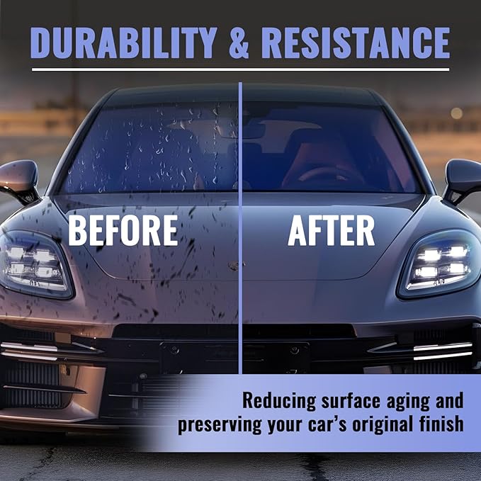 Ceramic Coating for Cars - ALPHA Quartz Elite, NEW Gen, Hard & ELASTIC Nano Ceramic Coating - 92% Concentration | Ready in 4 Hours | DIY Easy to Apply | Ultra Gloss, Durable, Slick & Hydrophobic |50ml