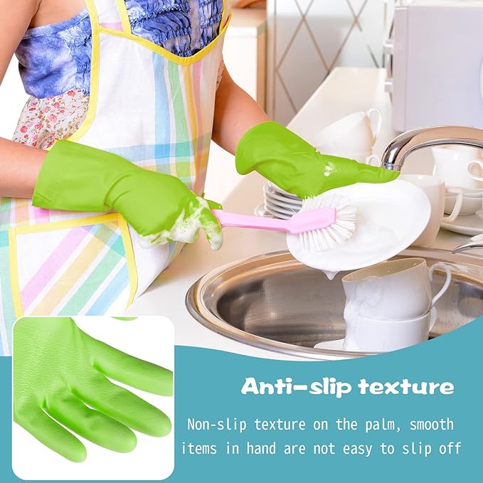 Gandeer 36 Pair Reusable Household Gloves Long Rubber Dishwashing Gloves Kitchen Cleaning for Dishes Clean Gardening