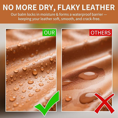 SHABEIBEI Leather Recoloring Balm with 100ml Mink Oil, Light Brown Leather Repair Kit and Scratch Remover for Furniture, Car Seats, Sofas, Dye & Restorer for Couches, Vinyl, PU, Faux