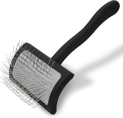 Chris Christensen Big K Dog Slicker Brush for Dogs (Goldendoodles, Labradoodles, Poodles), Groom Like a Professional, Fluff Detangle Style, Saves Time Energy, Black, Medium