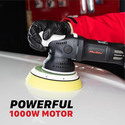 Maxshine M21 Pro Dual Action Polisher | 21mm Throw, 6” Backing Plate, 1000W Motor | Variable Speed, Ergonomic Grip, Low Vibration | Auto, Boat & Marine Detailing Buffer for Paint Correction