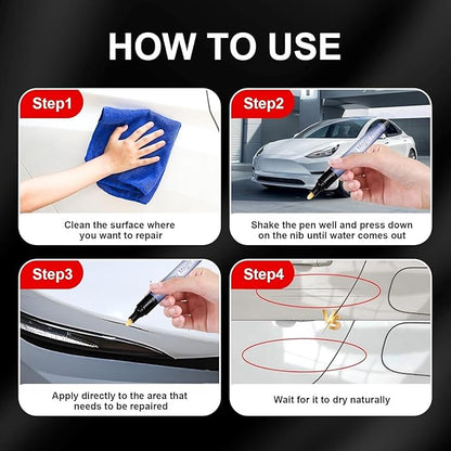 2PCS All Cars Magic Pen, Magic Car Scratch Remover Pen, Car Scratch Repair Pen Set, Simple and Fast, Long-Lasting Durability, Quick Fix for All Car Colors