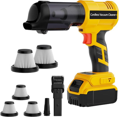 3 in 1 Cordless Handheld Vacuum Compatible with Dewalt 20V Battery, 22000Pa Suction Car Vacuum Portable for Quick Cleanups in Vehicles,Workshops,Homes and Offices(No Battery)