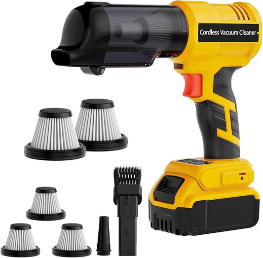 3 in 1 Cordless Handheld Vacuum Compatible with Dewalt 20V Battery, 22000Pa Suction Car Vacuum Portable for Quick Cleanups in Vehicles,Workshops,Homes and Offices(No Battery)