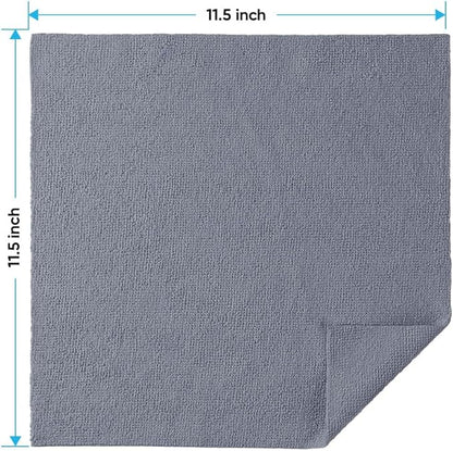 HOMEXCEL Grey Microfiber Cleaning Cloths 100 Pack, Highly Absorbent, Lint & Scratch-Free Cleaning Rags for House Kitchen, Grey Microfiber Towels for Car 11.5 x 11.5 inch