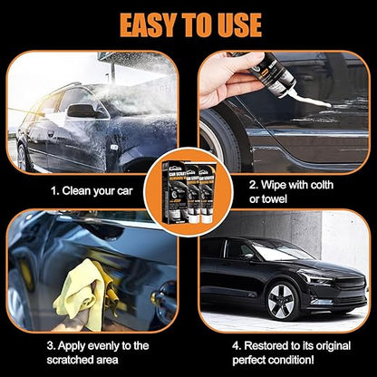 2026 Upgraded Scratch Remover for Vehicles, Car Scratch Remover with Wipe and Sponge, Car Scratch Repair Kit for Deep Scratches, Easy to Use and Effective for Car Paint Polishing & Repair