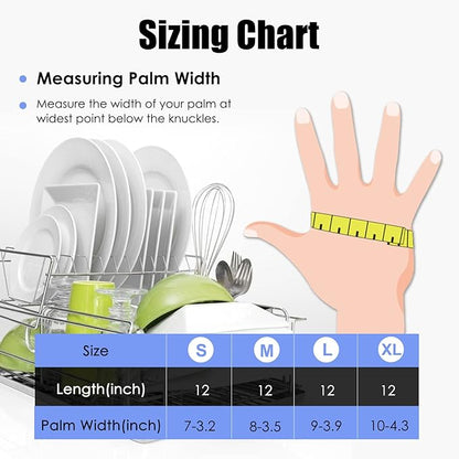 IUCGE Rubber gloves dishwashing 2 or 4 Pairs for Kitchen,Cleaning gloves for household Reuseable.