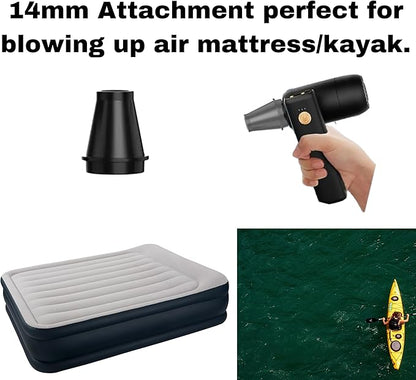 GajetNest Mini Portable Foldable Car Vacuum Cleaner - 20000PA Strong Suction, Cordless, LED Light, Blower & Inflator, Long-Lasting Battery, Compact & Lightweight, Easy Carry, Folding Design (Black)