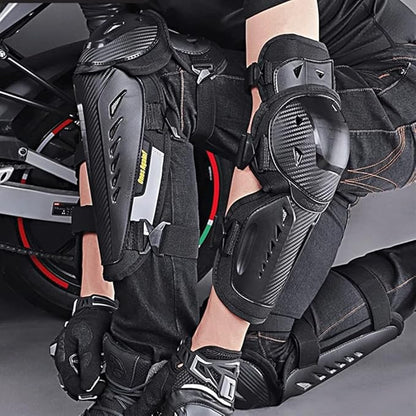 Tempsnow Knee and Shin Guards Motorcycle Protective Gear for Adults Hard Collision Avoidance Motocross Racing Knee Protector Shin Guards Motorbike Knee Guards Shin Protector