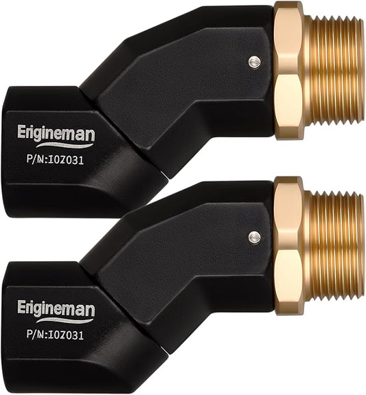 2pcs 1" NPT Fuel Hose Nozzle Swivel Kit, 1" NPT Fuel Transfer Swivels, Multi Plane 360 Rotating Fuel Tank Adapter Swivel Set with Accessories for Fuel Transfer Pump Gas Diesel