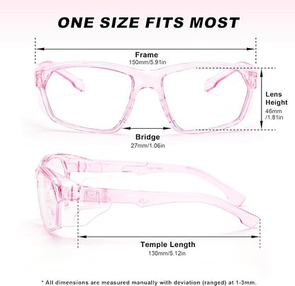 ProtectX Classic Safety Glasses, Anti-Fog Scratch Resistant Lenses, Protective Eyewear for Work, Indoor/Outdoor, ANSI Z87.1