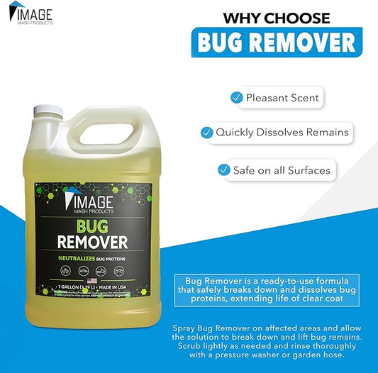 Image Wash Products Bug Remover – (1 Gallon) Best Bug Remover for Cars/Truck Exterior | Bug Cleaner for Vehicles, Car Bug Remover Spray, Bug Off Car Cleaner, Bug Wash for Cars