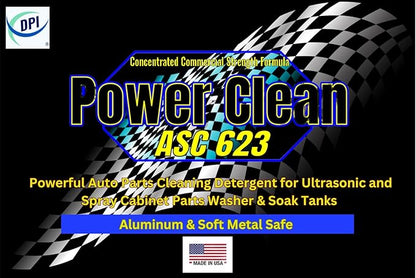 DPI Power Clean ASC 623, Auto Parts Cleaning Detergent Powder Concentrate, Aluminum and Soft Metal Safe- 40 lbs