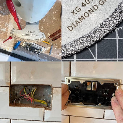 XXGO 4 Pcs Diamond Oscillating Multi Tool Blades for Removing Grit Grout XG4202S
