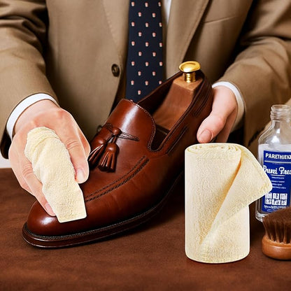 10 Pcs Shine Shoes Cloth Kit Polish Dauber Applicators Cleaning Leather Shoes Boots Microfiber Care Cloths Suede Cleaner