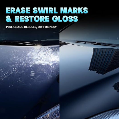 2-Step Polishing Kit, 32oz - Medium Cut Polish & Ultra Fine Glaze for Swirl Removal & Mirror Shine - Perfect Paint Correction & Finishing System - Safe for All Car Paint - Use with DA Polisher