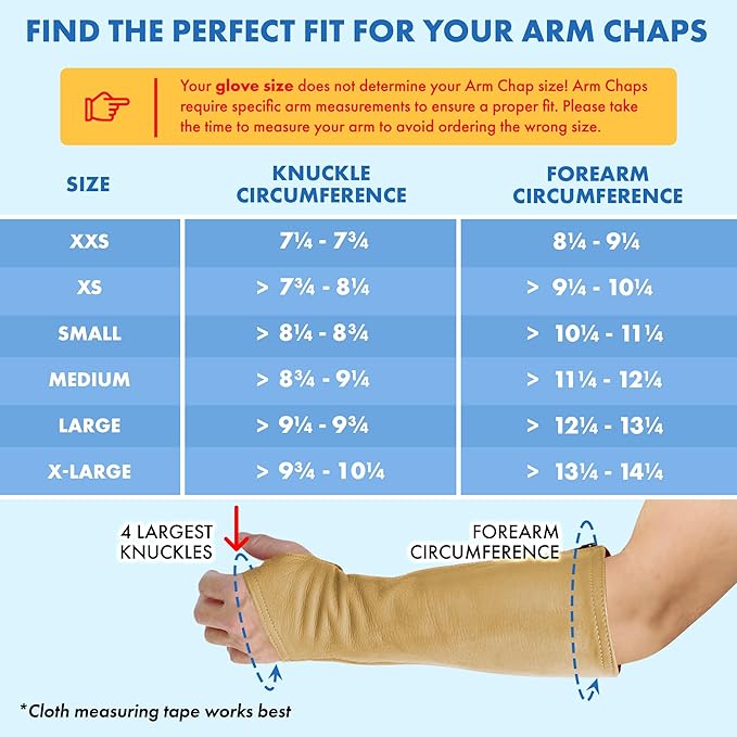 Arm Chaps Leather Protective Sleeves Arm Guard - Prevent Cuts, Scratches & Bruises - Genuine Cowhide - Ideal for Gardening & Construction - Left & Right Form-Fitting. Tan (1 Pair/X-Large).