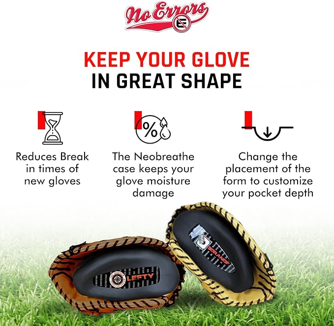 No Errors WebGem Fielder’s Glove Care System – Formation & Break-in Tool for Baseball Mitts, Holds Shape, Essential Gear, Gift for Players