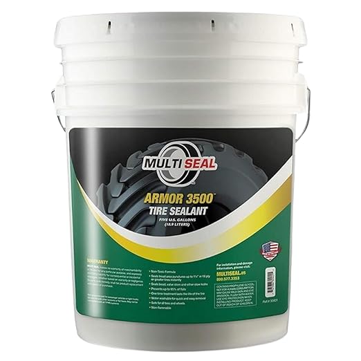 MULTI SEAL ARMOR 3500 - Our Highest Grade Industrial Tire Sealant Designed for The Most Hazardous & Extreme Operating Environments, 5-Gallon Pail
