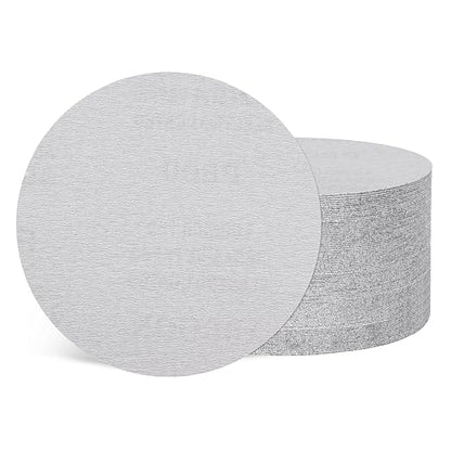 Kozelo 50 Pcs Sanding Discs 5 Inch 800 Grit Hook and Loop Random Orbital Sandpapers Suitable for Drywall Sander Wood Metal Furniture, White