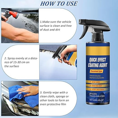 Advanced Car Quick-Acting Coating Agent Spray with Quick-Acting Formula,Quick Effect Coating Agent for car， Waterless Wash & Scratch Polish for Long-Lasting Protection