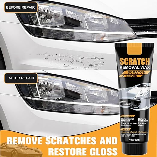 2025 Upgraded Car Scratch Removal Wax,Scratch Remover for Vehicles，Car Polishing Waxfor Paint Polishing & Repair with Wipe Sponge (2 Set)