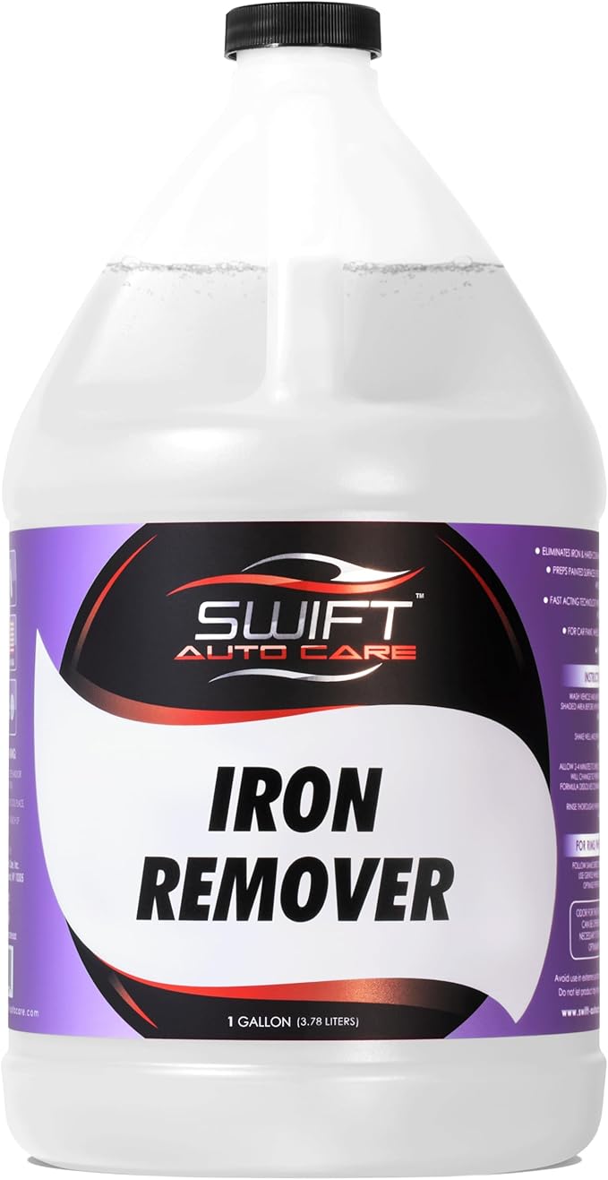 Swift Iron Remover & Wheel Cleaner (1 Gallon) – Remove Brake Dust, Iron Oxide & Stuck-On Dirt & Debris from Paint & Wheels | Effective Formula for Decon Car Wash | Preps Paint for Wax Coatings