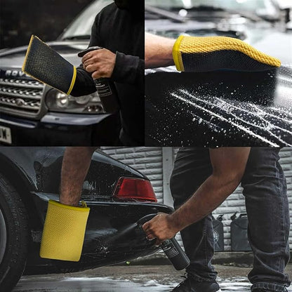 Auto Detailing Clay Mitt 1 Pack 8.5x5.7 inches, Fine Grade Microfiber Clay Bar Wash Mitt, Clay Eraser Mitt for Car Detailing, Magic Clay Bar Mitt, Removes Debris from Your Paint, Glass, Wheels