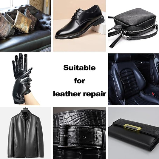 DOTUHAO Black Leather Recoloring Balm, Leather Scratch Repair, Leather Restorer for Shoes, Sofa,Purse Handbags,Couch, Car Seat,Coat and Jacket, Restore The Color to Scratched and Faded (Black)