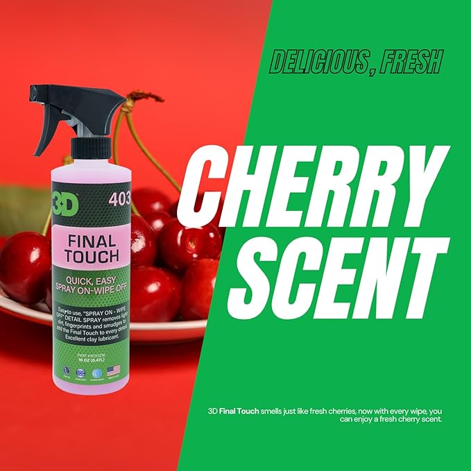 3D Final Touch Quick Detail Spray - Easy Spray On, Wipe Off Showroom Shine 16oz.