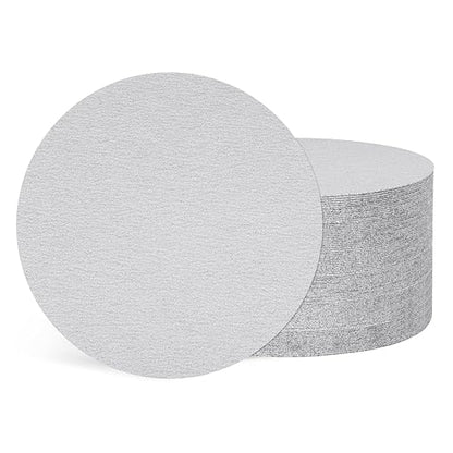 Kozelo 50 Pcs Sanding Discs 11 Inch 80 Grit Hook and Loop Random Orbital Sandpapers Suitable for Drywall Sander Wood Metal Furniture, White
