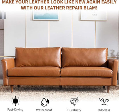 BSCPAM Light Brown Leather Recoloring Balm,Leather Couch Scratch/Stain Remover,Leather Repair kit for Vinyl Furniture and Car Interior,Leather Dye Paint for Scratched and Faded Leather Couches