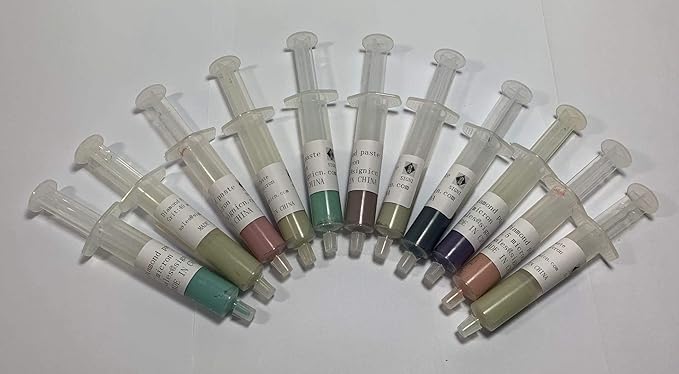 SIGNI 11Pcs Diamond Polishing Compound Lapping Paste Syringes 0.5 to 40 Micron 5 Gram for Polishing Metal and Jewelry (Water Based)