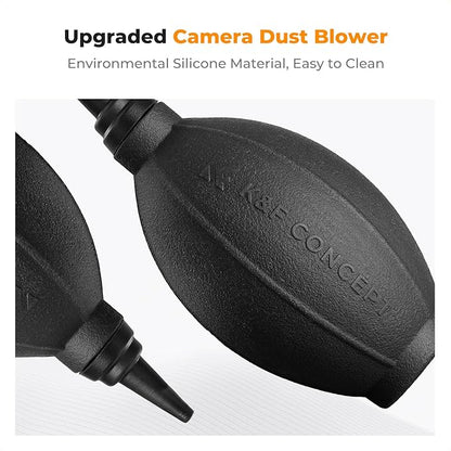 K&F CONCEPT 4-in-1 Camera Lens Cleaning Kit with Lens Cleaning Pen, Camera Air Blower, Microfiber Cleaning Cloth, Lens Cleaner Kit for Canon Nikon Pentax Sony DSLR Camera Lens Filter Cell Phones