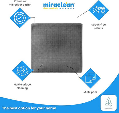Waffle Weave Microfiber Cloths - 12 x 12 inches - Lint Free Cloth, Streak-Free Absorbent Microfiber Glasses Cleaning Cloth, Screens, Dusting & Appliances - 12 Pack Premium Cloth Wipes