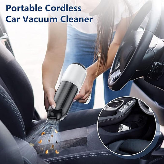 Fanisic Car Vacuum Handheld Vacuum Cleaner/Air Duster, 15000PA Strong Suction with Brushless Motor, Rechargeable Dust Buster/Hand Pump Low Noise for Car Detailing Home Office Cleaning